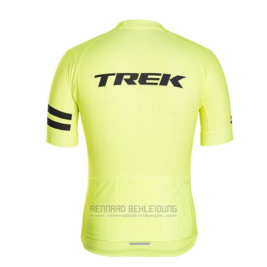 2018 Fahrradbekleidung Trek Licht Gelb Trikot Kurzarm und Tragerhose